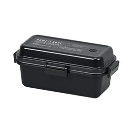 Pearl Metal D-6721 Home Label II Lunch Box, Rectangle, Large, Black, Made in Japan