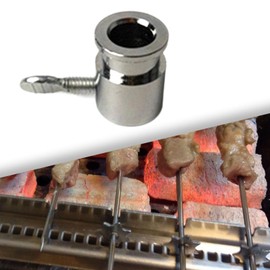 Dualoai 4 Piece BBQ Limit Sleeves for Gas Oven, Boundary Sleeves, Gas Grill, BBQ Utensils, Rotating Skewer, Roasting, Grill Limit Collar