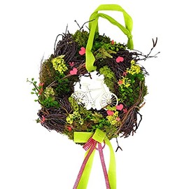 CreaFlor Home Door Wreath Diameter 30 cm Bicycle Green CreaFlor Home