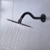 8 Inch S-Shape Curved Shower Arm with Flange Stainless Steel