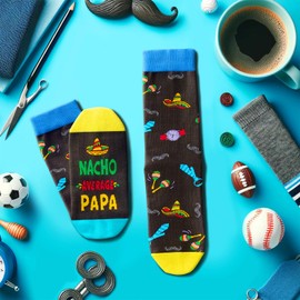 HAPPYPOP Papa Gifts Fathers Day, Papa Birthday Gifts, Funny Gifts For Dad From Daughter Son, Papa Socks Fathers Day Socks For Dad