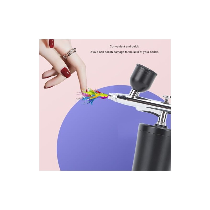 Kit de Aerógrafo Eléctrico de 30PSI, Aerógrafo de Maquillaje Inalámbrico