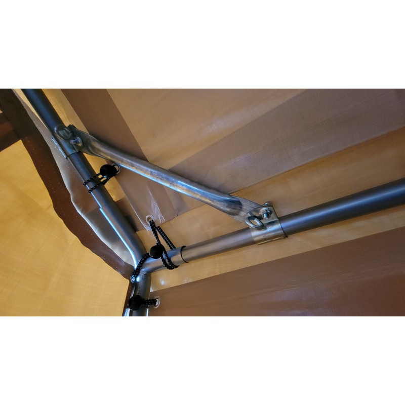 20” Angled Canopy Bar Brace Frame Support Bracket Carport Pipe