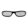 Retro Slit Thin Narrow Rectangle Curved Wrap Sport Plastic Sunglasses