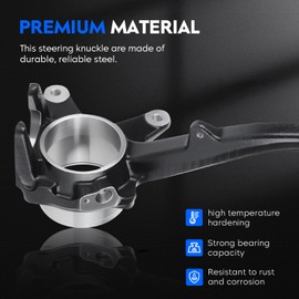 Front Left Side Steering Knuckle Assembly for Toyota 4Runner 2.7L 3.4L 1996-2002, for Sequoia 4.7L2001-2003, for Tacoma 2.4L 2.7L 3.4L 1995-2004, for Tundra 3.4L 4.7L 2000-2003, Replace for 698-151