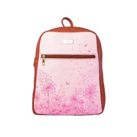 ArtsyVibe Sleek Vegan Leather Clutch Bag: Shoulder Bags for Women, Cute Tote Handbag Clutch Purse with Zipper bag (Crimson leaves Peach Clutch Bag)