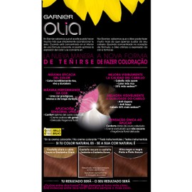 Garnier Olia Coloración Permanente Sin Amoniaco Para Un Olor Agradable Con Aceites Florales De Origen Natural - Caoba 5.5