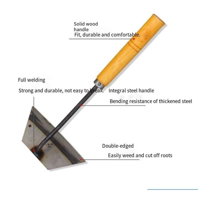 Michear Weeding Puller Garden Hoe Hand Tool,Stainless Steel Hand Hoe