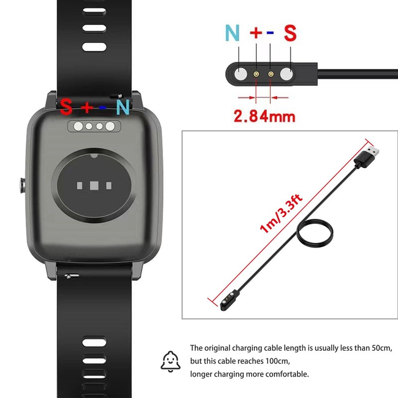 VBANU VeryFit Smartwatch Charger, Fit for ID208, GTX20, IDW13/15/16/17, IDW19/20/25/26/28