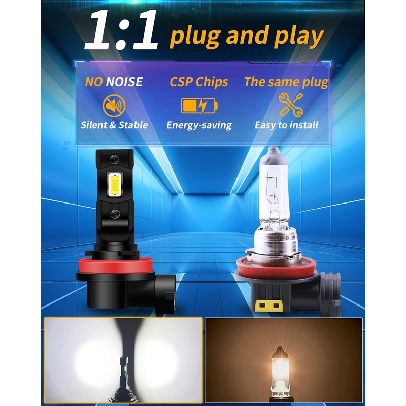 Dechiramo Compatible For 2016-2024 Can Am Defender Hi/Lo Beam bulbs,Brighter