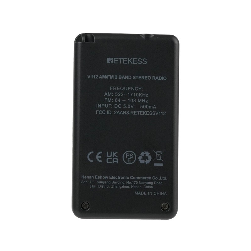 Retekess V112 Portable Pocket FM/AM Radio Mini Digital Rechargeable Party