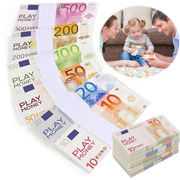120 Sheets Play Money, Euro Play Money Notes, Counterfeit Money