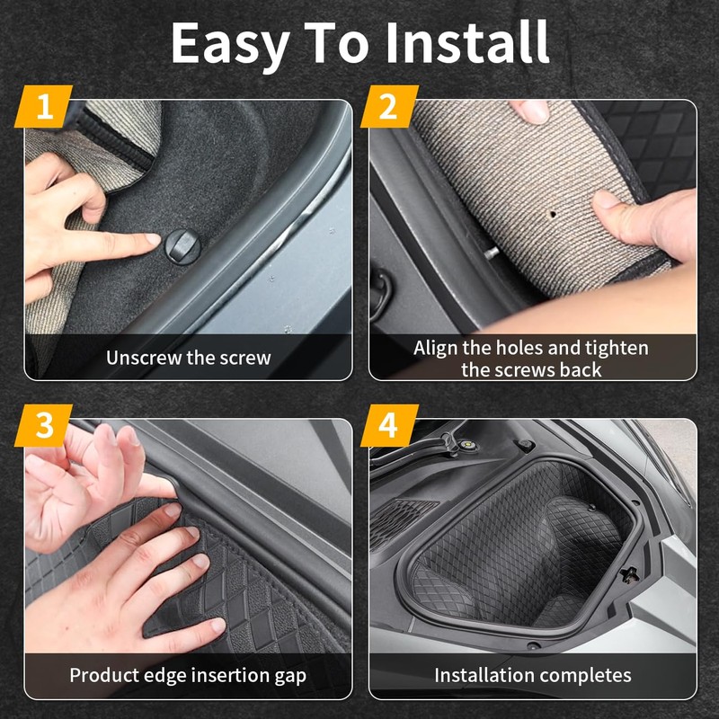 Front Trunk Cargo Mat Liner Frunk Protector Compatible with for