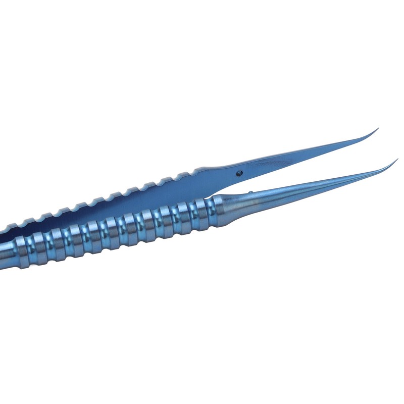 2 Pcs Fine Tipped Tweezers Straight Tip Bent Tip Titanium