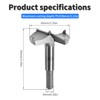 FOCMKEAS 85mm丨3.35 Inch Forstner Drill Bit with Hex Shank Double-Flute