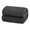 Yebeda Cuddly Waffle Blanket 130 x 170 cm, Dark Grey,