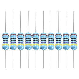 YOKIVE 100 PCS Metal Film Resistors, 470 Ohm Resistor with 1/2W 1% Tolerance, Lead, Good for DIY Electronic Projects (5 Color Bands, 9±1mm)