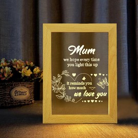 Sunwuun Mothers Day Gifts for Mum, Mother's Day Gift Mothers Day Presents Mum Gifts for Women, LED Acrylic Night Light Christmas Gifts Mum Birthday Gifts for Mum