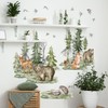 Runtoo Large Woodland Animals Wall Decals Bear Fox Deer Mountain