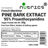 Nutrics® 50g French Maritime Pine BARK Extract Powder 95% Proanthocyanidins