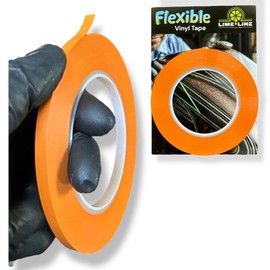 LiME LiNE Flexible Vinyl Fine Line Masking Tape for Automotive Custom Paint, No Residue Fineline Orange - 1/4"
