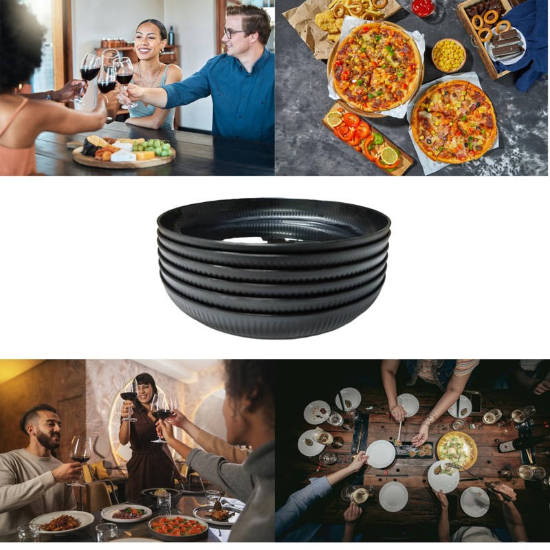 6 Pack Wheat Straw Plates Reusable Dinner Plates, Durable &