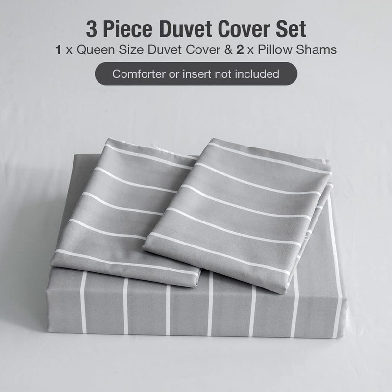 Lekesky Double Duvet Set, Comforter Covers Double 3pc Soft 100%