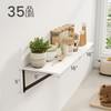 Heimlove White Deep Floating Shelves for Wall, 16W x 8D