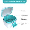 ARGOMAX Leak Proof Denture Bath Cup, Portable Soaking Denture Box,