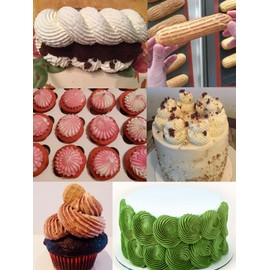 Extra Large Churro Piping Bags and Nozzles,3 French Star Piping Tips for Eclairs & 20 Disposable Pastry Bags 18 inch