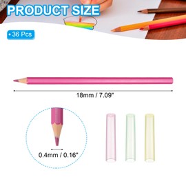 PATIKIL Pre-sharpened Colored Pencil Set, 36 Pcs Oil Color Pencils with Plastic Pencil Tip Cap Hexagonal Rod Wooden Pencils for Artists Art Painting, Pink