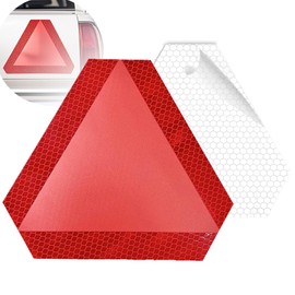 2-Pack Reflective Triangle Stickers for Slow Moving Vehicles – 7" x 8" Diamond Grade Warning Signs for Tractors, Golf Carts, Farm Equipment, and Utility Vehicles