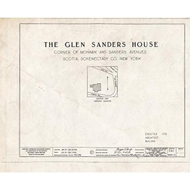 Historic Pictoric : Blueprint HABS NY,47-SCOT,1- (Sheet 0 of 9) - Glen-Sanders House, 2 Sanders Avenue, Scotia, Schenectady County, NY 24in x 18in