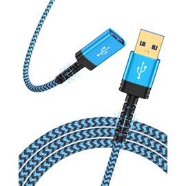 AILKIN USB Extension Cable 6FT, USB Extender, USB 3.0 High Data Transfer Extension Cord, Type A Male to Female Extender Cable Compatible with Keyboard, Hard Drive, Hub, Printer, Camera, Webcam, Phone