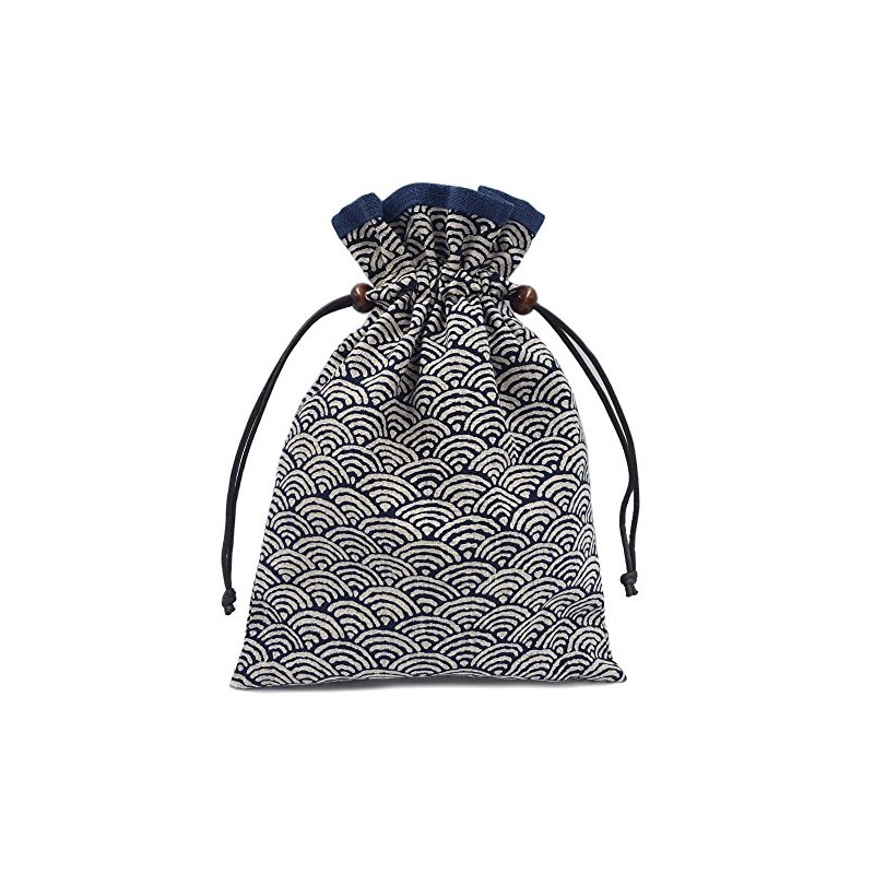 Handmade Workshop FUJITA (Handcraft Fujita) Drawstring Bag, Lined, Japanese Pattern,
