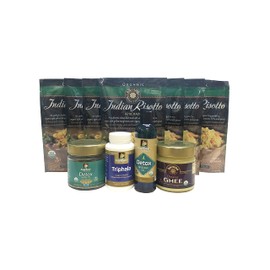 Kazana Whole Foods & AyurBest 'Satvik' Ayurvedic Cleanse Kit, USDA Certified Organic, Komal Herbals