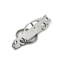 Streetculture CarShape Keyring Stainless Steel Motorsport Motorsport Car Tuning Parts Vehicle Celica Gen 6-932, silver