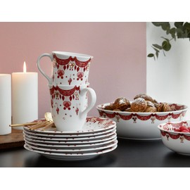 Bjørn Wiinblad Christmas Bowl Diameter 16 cm Handmade Red
