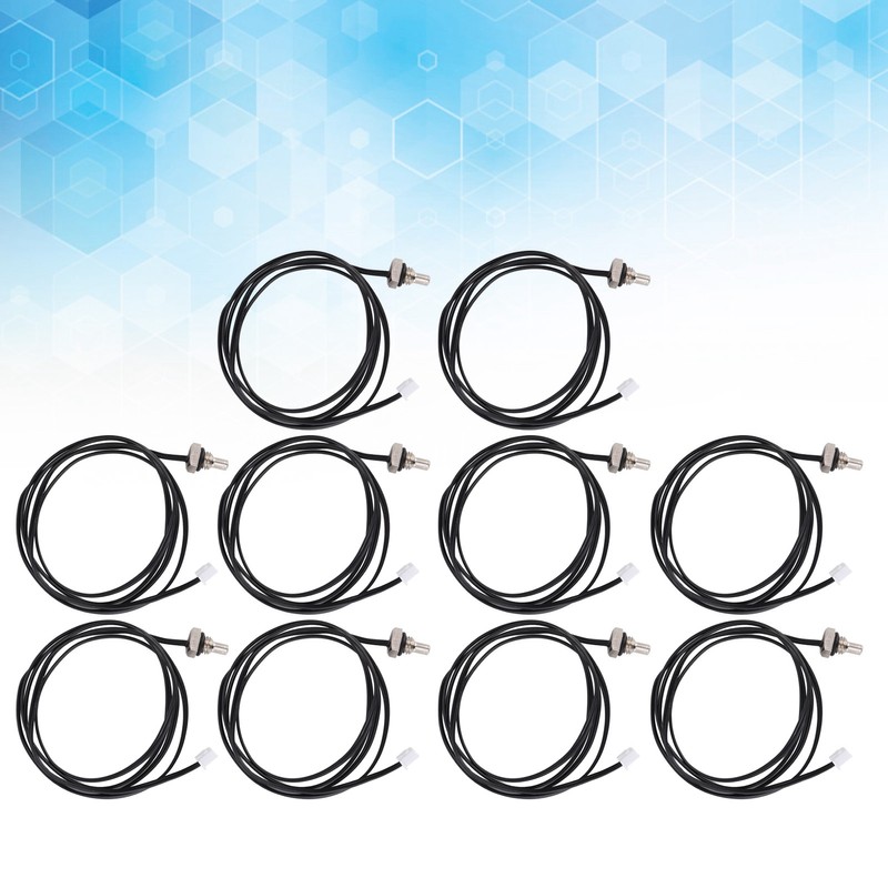 10Pcs Thermistor Sensor NTC Temperature Probe Hex Head 1 Meter
