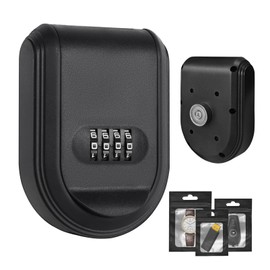 Key Safe with Number Code, Waterproof Key Safe, Magnetic Key Box, Outdoor Key Safe with Waterproof Bag, Key Box for Replacement House Keys, Garages, School, Office