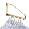 Folding Wall Mounted Clothes Hanger Rack Clothes Hook Solid Brass