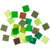 Mini Mosaic, size 10x10 mm, green harmony, 25 g