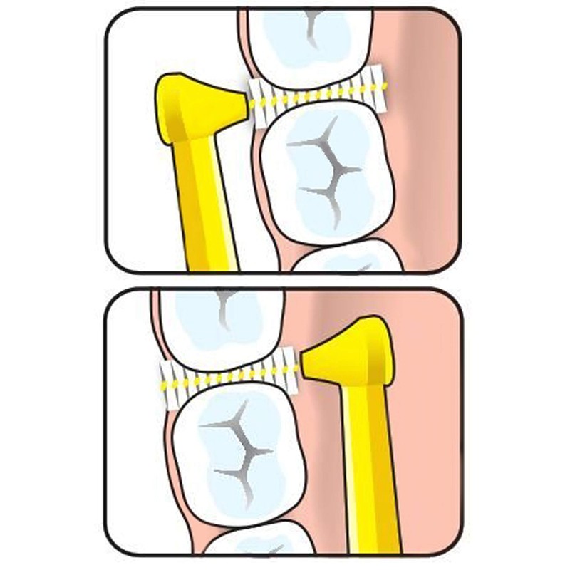 Interdental Brush Angled - Green 0.8mm (6 pack)