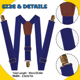 WGOCAUK 7 PCS Old Man Costume Grandpa Accessories Include Glasses Suspenders Bow Tie Cane Mustache Tattoo Sticker (Type A)