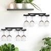 SAMGUYUE 2 Pcs Wall Mounted Wine Glass Rack Stemware, Metal