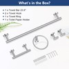 TQKAG Brushed Nickel 5 Piece Bathroom Hardware Accessories Set 23.6"
