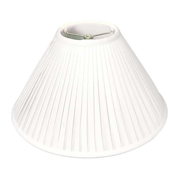 Royal Designs Coolie Empire Side Pleat Basic Lamp Shade, White, 5 x 14 x 9.5 (BS-727-14WH)