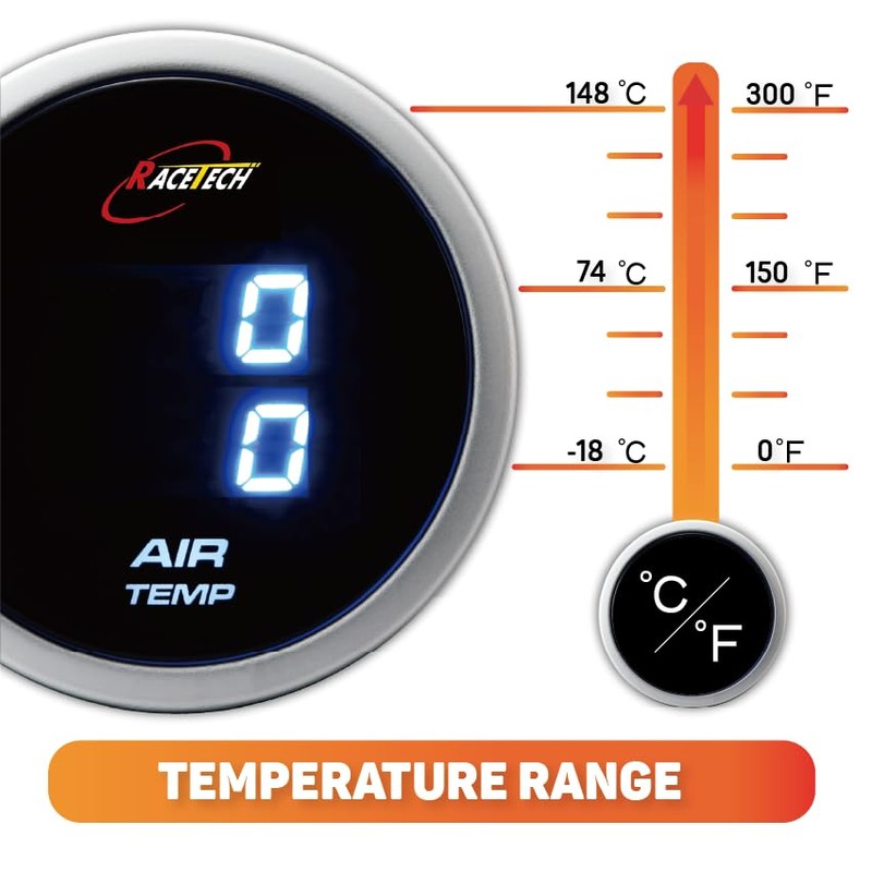 MOTOR METER RACING 52mm 2-1/16" Digital Dual Air Intake Intercooler
