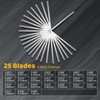 25 Blades Stainless Steel Long Feeler Gauge, Metric and Imperial