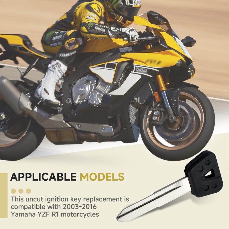 Numano (2 Pack For New Motorcycle Blank Uncut Key Key
